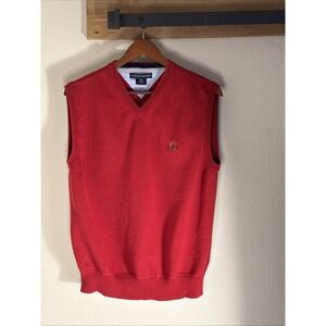 Vintage Tommy Hilfiger V Neck Sweater Vest Men's Size XXL Red Casual 1990s